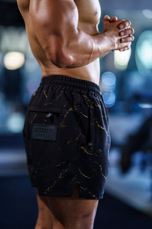 LMNT SHORT V1 — BLACK/GOLD EDITION