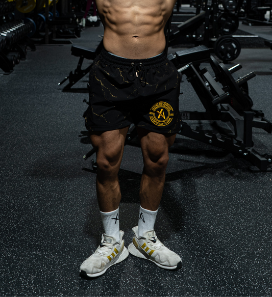 LMNT SHORT — BLACK/GOLD EDITION