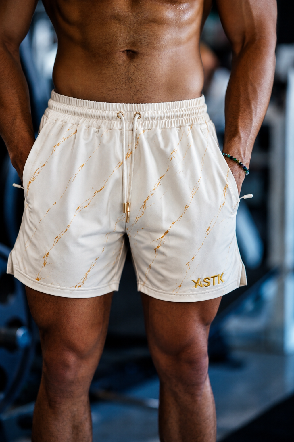 LMNT SHORT V2 — WHITE/GOLD EDITION