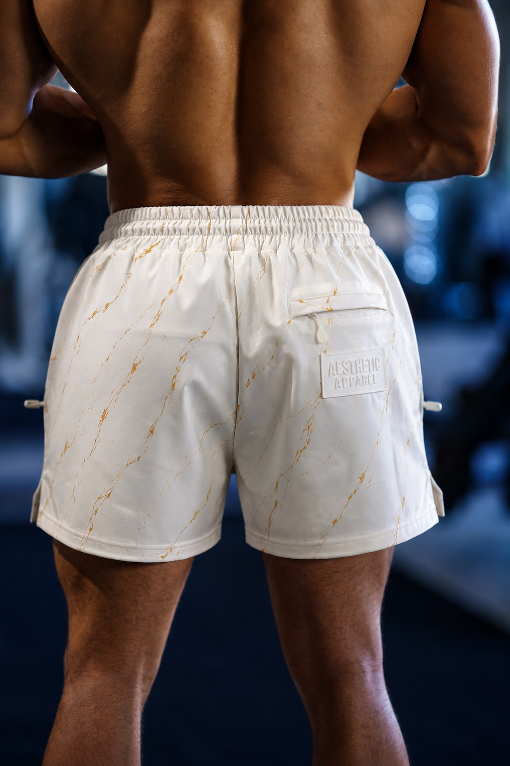 LMNT SHORT V2 — WHITE/GOLD EDITION