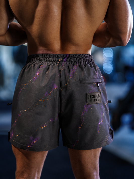 LMNT SHORT V2 — GALAXY/GOLD EDITION